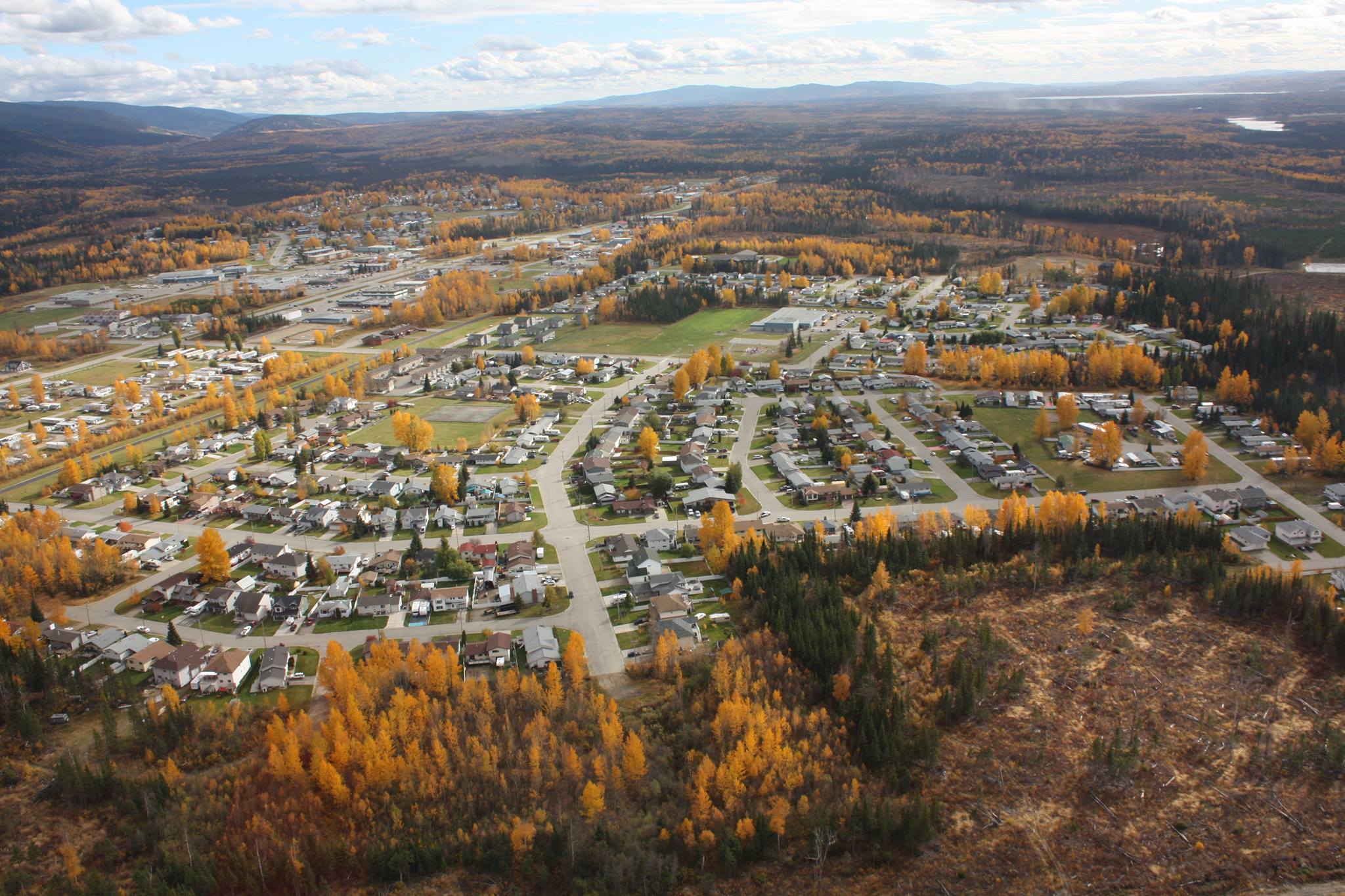 fall aerial townsite