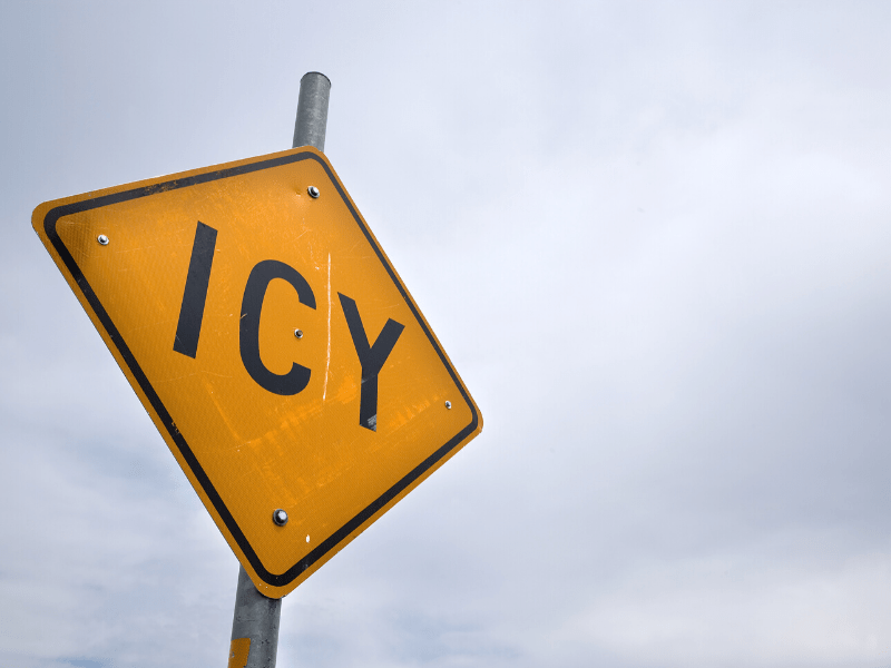 icy hazard sign