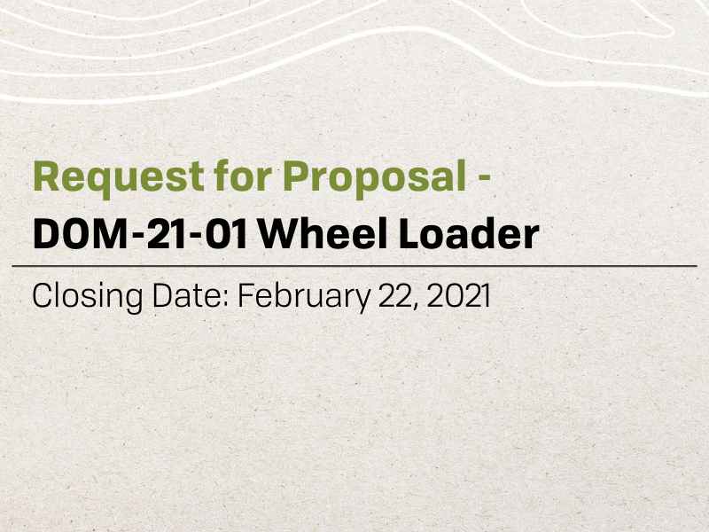 DOM 21 01 Wheel Loader Request for Proposal District of Mackenzie