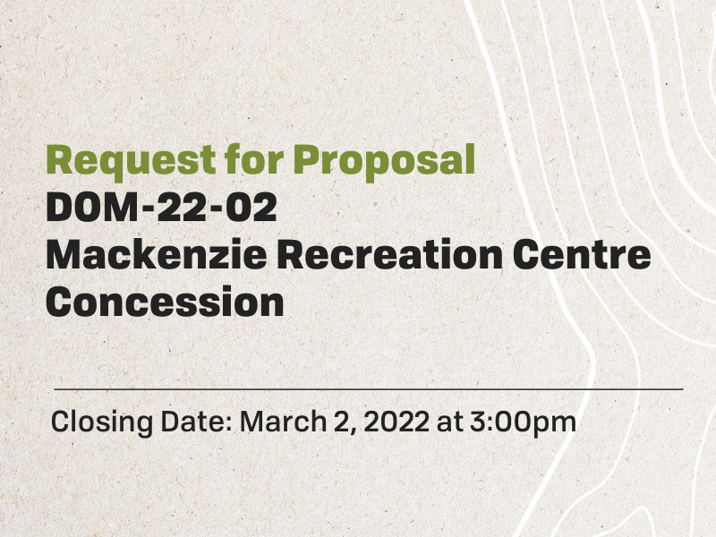 RFP - Concession at Rec Centre