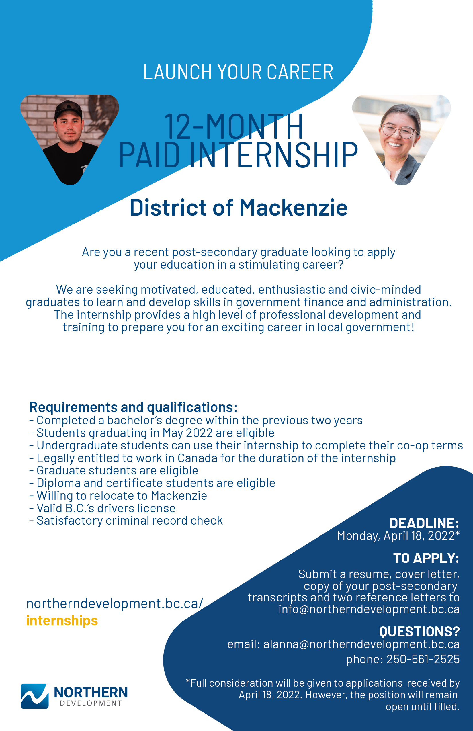 District Of Mackenzie Internship Poster April 2022 01