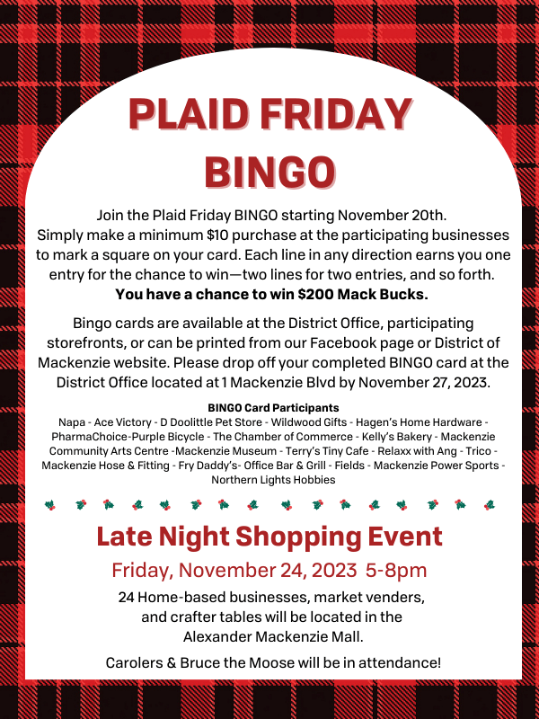 2023 PLAID FRIDAY Info Poster