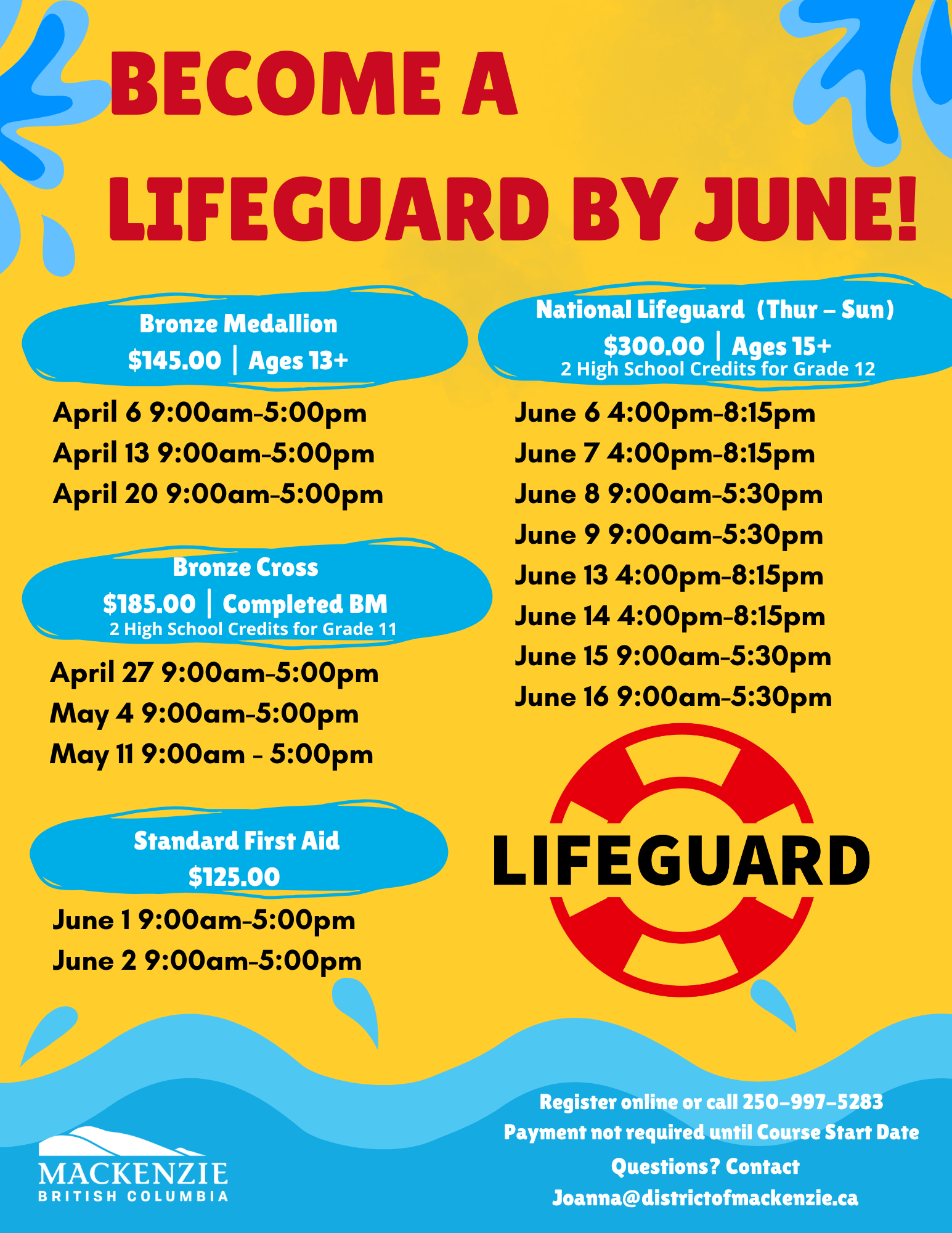 Become a Lifeguard by June 