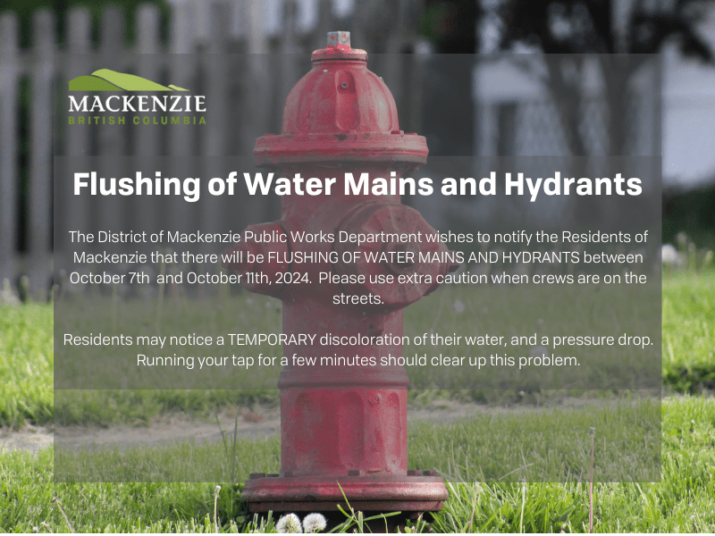 water main and hydrant flushing