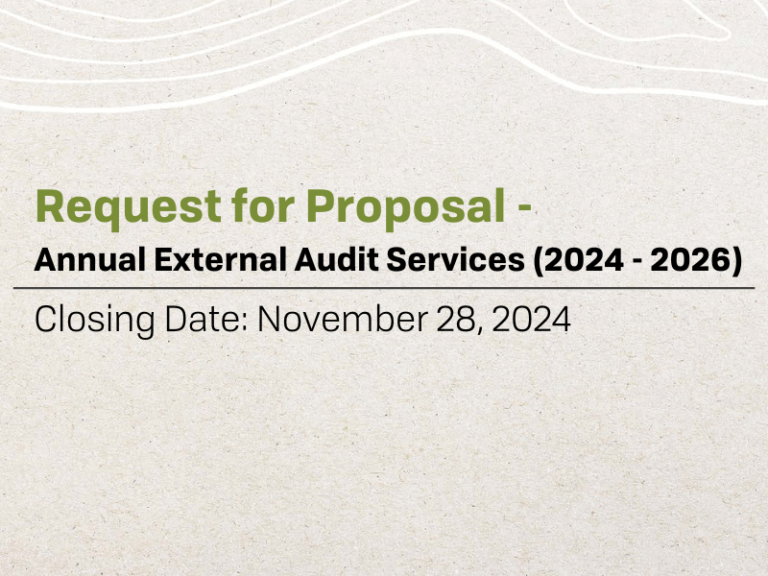 Request for Proposal Annual External Audit Services District of