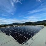 Solar panels on the roof of the Mackenzie Recreation Centre