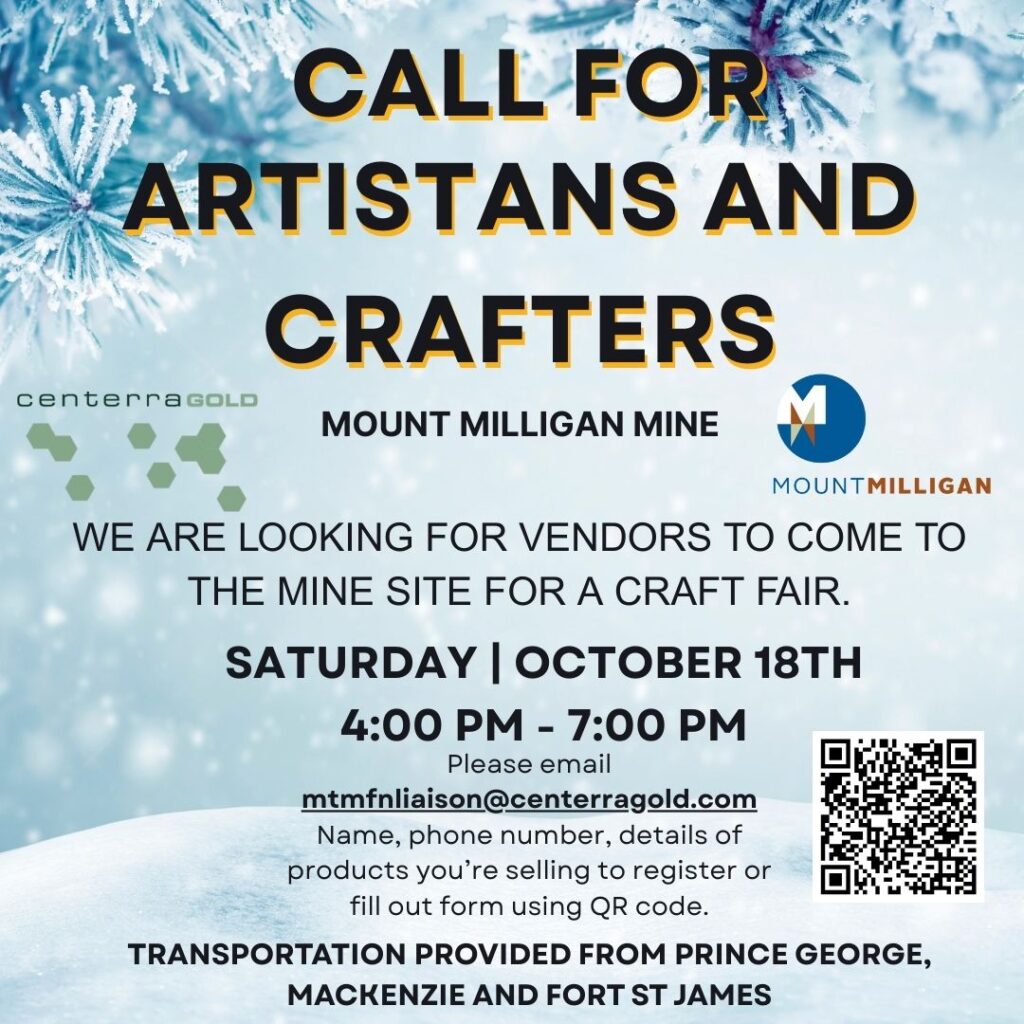 Mount Milligan Mine Craft Fair - Vendor Call Out