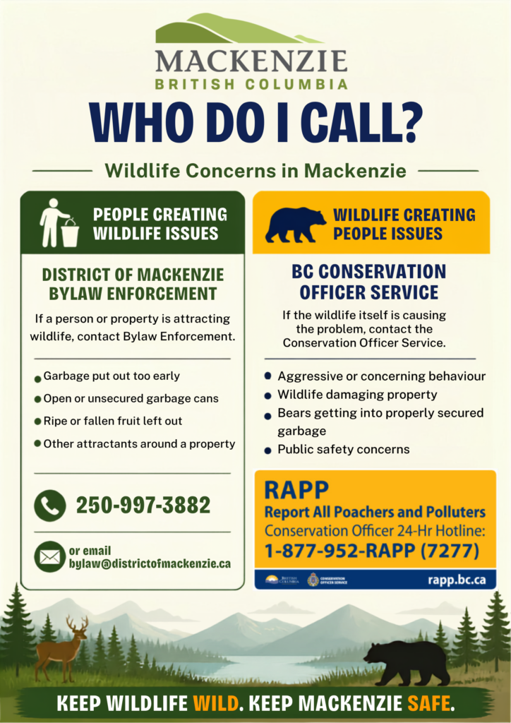 Mackenzie Wildlife Help Poster (2)