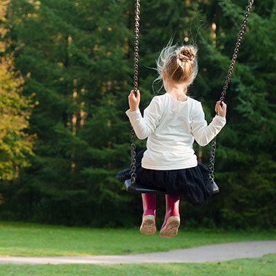 girl on swing